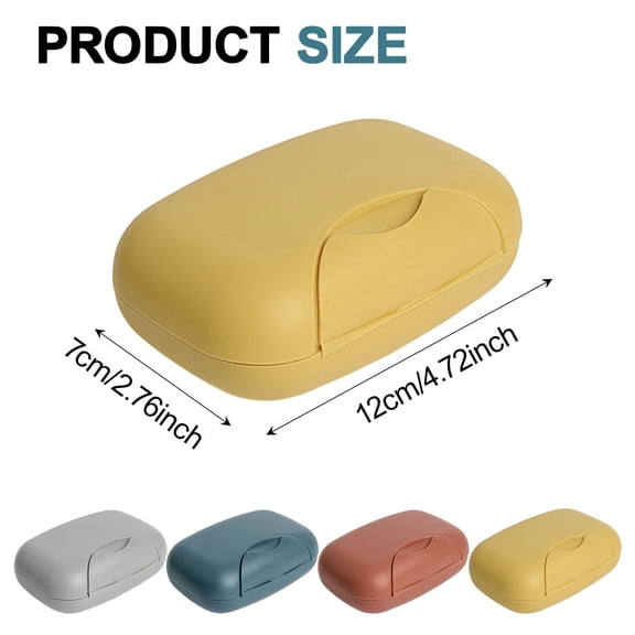 Travel Soap Case with Leakproof Lid for Gym and Camping, Portable Soap Box for Shower and Bathroom Storage, Small Container for Bar Soap and Shampoo Bar, Brick Red