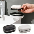 thumbnail image 1 of Travel Soap Case with Lid, Leak Proof Portable Bar Soap Container for Shower, Bath and Bathroom, Waterproof Soap Holder with Drainage Tray for Traveling, Camping, Hiking, Gym, 12x8x5 cm, Hard PE, 1 of 5