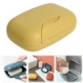 thumbnail image 1 of Travel Soap Case, Portable Soap Container with Lid, Leakproof Waterproof Soap Holder for Shower Gym Camping, Compact Soap Box for Toiletry Bag - Yellow, 1 of 9