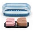 thumbnail image 1 of Travel Soap Case for Two Bars, Leak Proof Shampoo Bar Holder Compatible with Kitsch Bars, Soap Container with Drainage Layer for Bathroom, Camping, and Gym, Easy to Clean (Black), 1 of 7