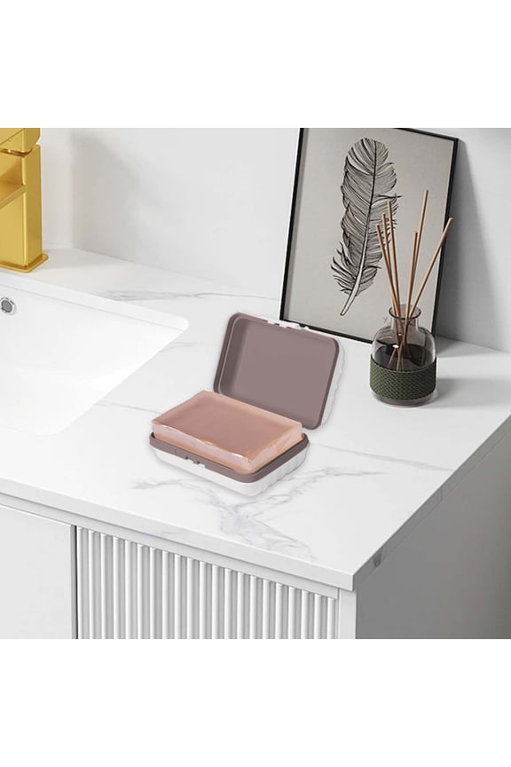 Travel Soap Container, Leakproof Soap Case, Secure Lid with Drainage Tray, Portable for Gym Bag and Overnight Trips, Frequent Travelers