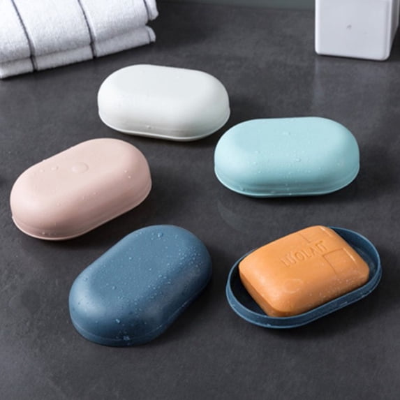 Travel Soap Dish with Lid Leakproof Ventilated Soap Holder for Bathroom Shower Gym Camping Toiletry Bag Pink