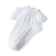 thumbnail image 1 of Travel Socks 1-10 Years Children's Solid Color Lace Flower Mesh Dance Short Socks Ankle Socks Boys White 15, 1 of 6