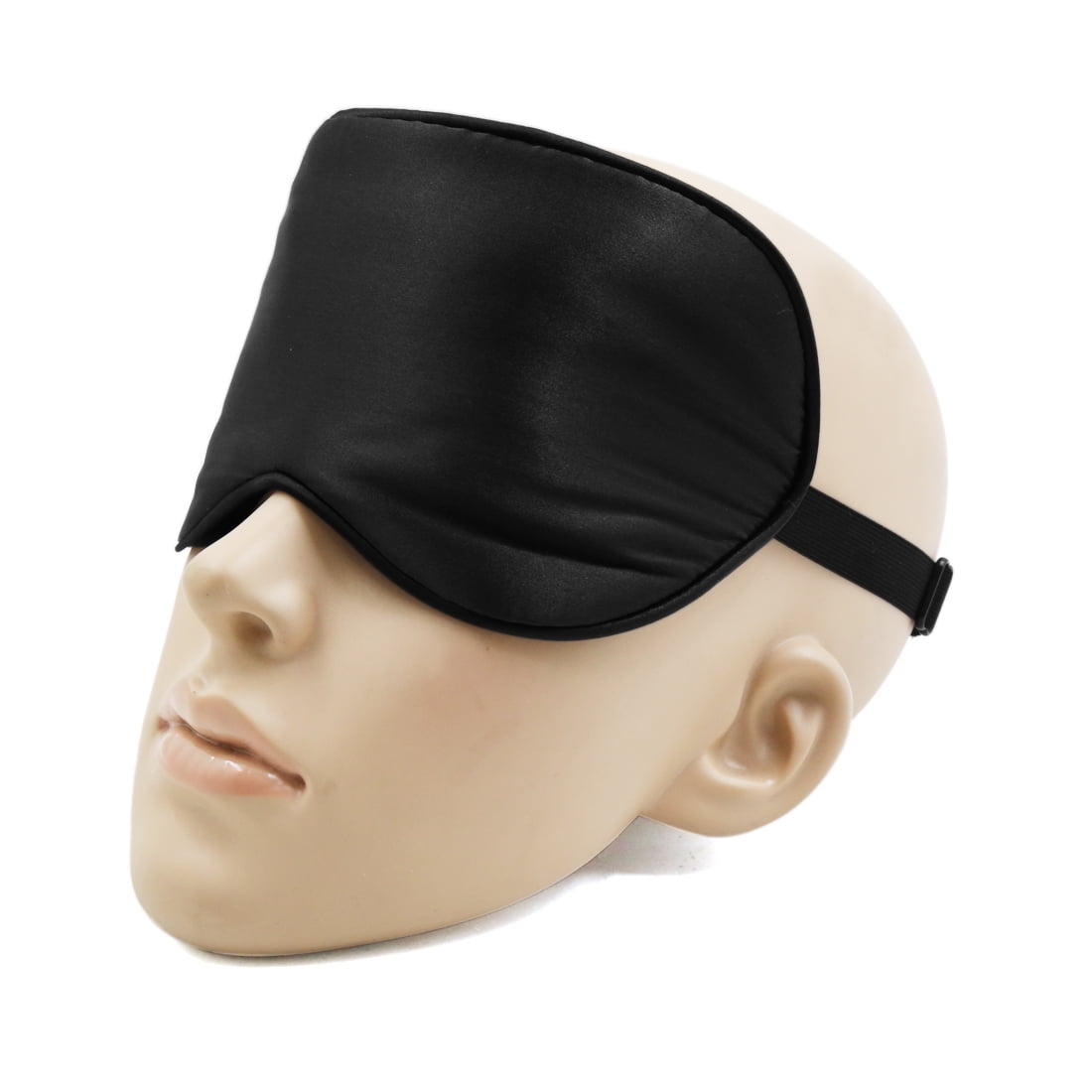 Natural Silk Sleep Mask, Blindfold, Super Smooth Eye Mask (Black) 