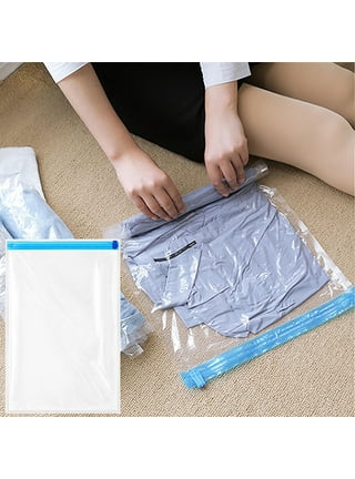 4 Pack -Ziploc Flat Space Bags for Travel Organization & Storage Reusable 6 Bags