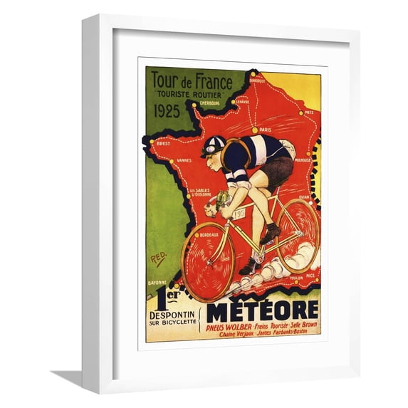 Art.com Travel Sports 006 Giclee Print by Vintage Lavoie, White Frame Wall Art, 17" x 21"
