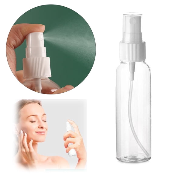 Travel Spray Bottle, Travel 60ml Refillable Spray Bottles Plastic Empty Atomizer, Portable Mini Spray Containers for Skin Care Perfume Cleaning Solution Gardening and Daily Use 5Pcs