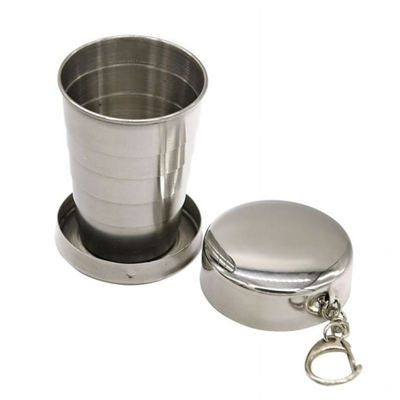 Travel Stainless Steel Collapsible Cup Outdoor Camping Portable Folding Cup
