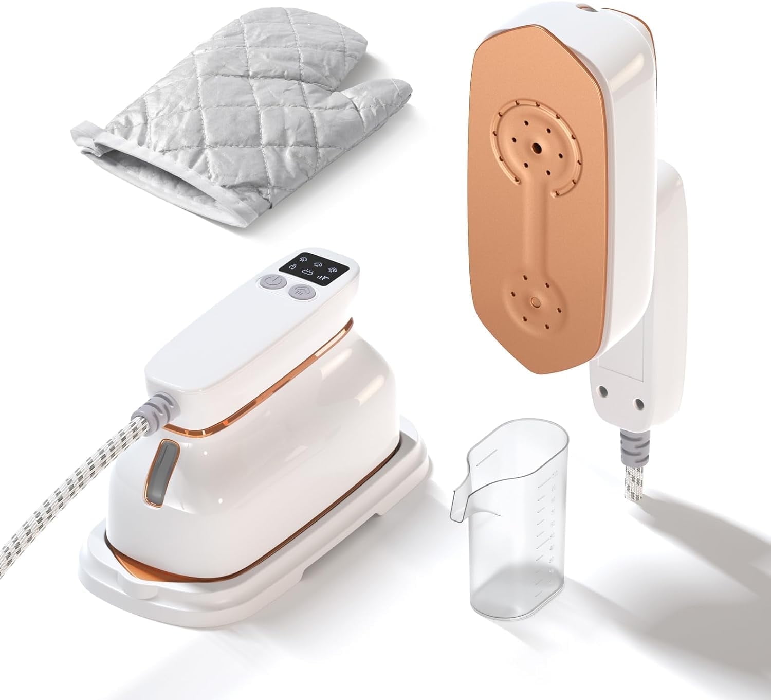 Travel Steamer, 1300W 15S Heat Up Portable Steamer for Clothes, 180° Rotatable, 3 Steam Modes, Wet and dry Garment Steamer for Travel Home
