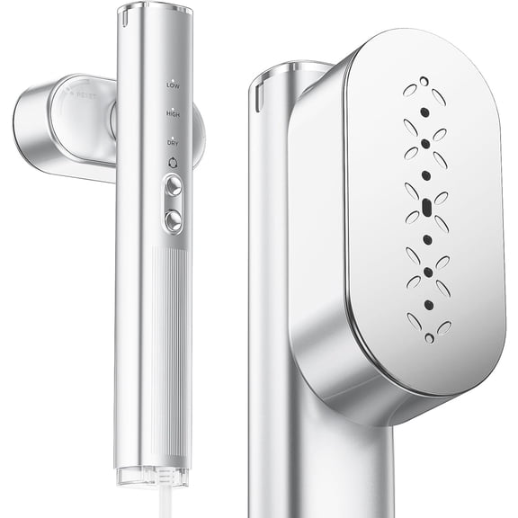 Travel Steamer for Clothes,100-240V Portable Garment Steamer, SteamerIron 2 In 1,30s Fast Heat-up,120ml Water Tank,Large Ceramic Heat Panel,HandheldSteamer for Global Europe Traveling,Silver