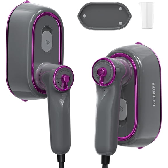 Travel Steamer for Clothes, 1000W Powerful 2-in-1 Portable Iron, 15s Quick Heat-Up, 0.7oz/min Penetrating Steam, 180 Rotating Handle, Mini Perfect Travel, Home & Dorm