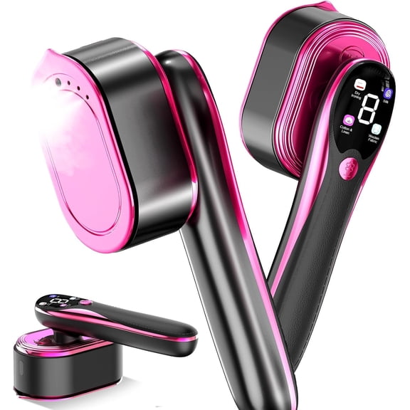 Travel Steamer for Clothes, 1200W Portable Handheld Steamer for Clothes, Portable Steam with LCD Display, 10s Fast Heat-Up, 2-in-1 Powerful Wrinkle Remover for Home & Travel