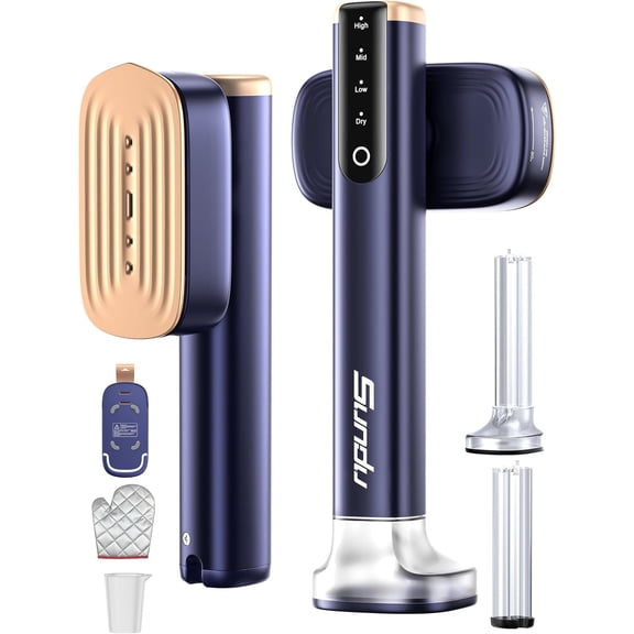 Travel Steamer for Clothes, with 2 Water Tanks (180 ml and 100 ml),  Heating, 24g/min  Steam, Mini Clothes irons LED  Display Dry Ironing, 1200W Portable Steamer & Iron 2 In 1 new1