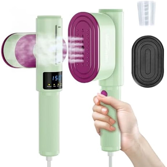 Travel Steamer For Clothes, Portable Garment Steamer with Rotatable Ironing Surface, 2 In 1 Iron  Steam, Keep Your Clothes Wrinkle-free On The Go, Compact Clothes Steamer for Home and Travel