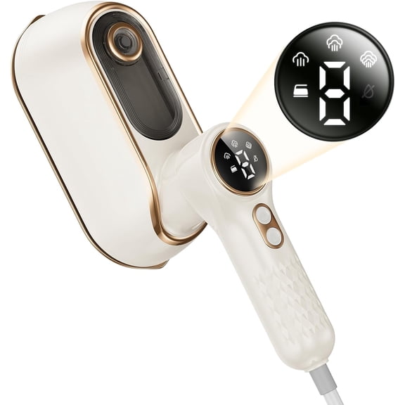 Travel Steamer, Compact Portable Handheld Steamer for Clothes, 150ml Water Tank, 1200W Powerful Steam, 4Mode with LCD Display 10S Fast Heating 180 Swivel Handle, for Home, Travel, Office