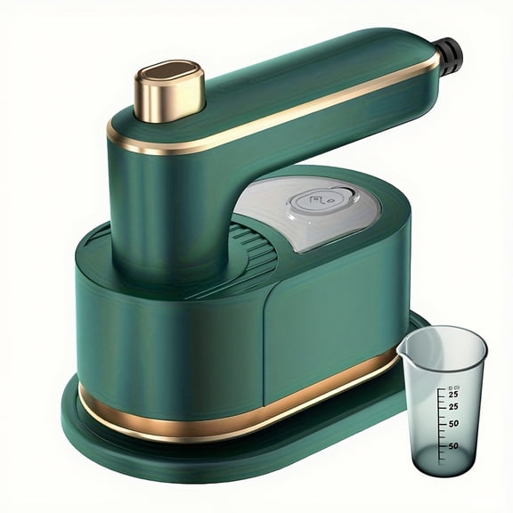 Travel Steamer Iron for Clothes with Mini Handheld Design, Portable Garment Steamer Green