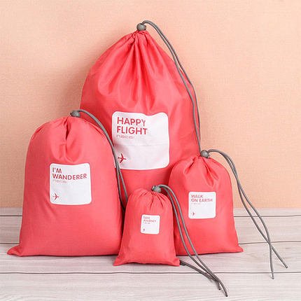 Travel Storage Bag, Large Capacity Drawstring Bag, Clothing and Miscellaneous Sorting Bag, Four Piece Set
