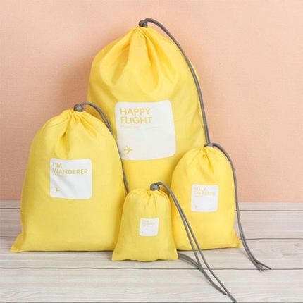 Travel Storage Bag, Large Capacity Drawstring Bag, Clothing and Miscellaneous Sorting Bag, Four Piece Set