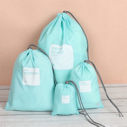Travel Storage Bag, Large Capacity Drawstring Bag, Clothing and Miscellaneous Sorting Bag, Four Piece Set