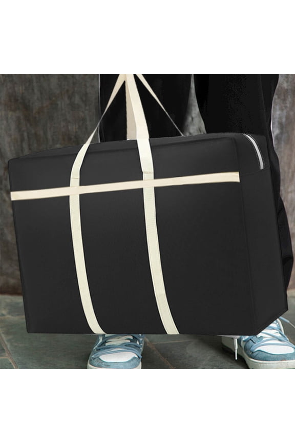 Travel Storage Bag Large Capacity Moving Organizer Non Woven Quilt Bag Portable Duffel Style Storage for Clothes Bedding Quilts Packing Moving Dorm and Travel Use