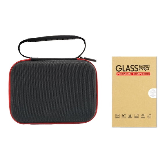 Travel Storage Bag Protective Case With Screen Guard Suitable For RG406V Handheld Gaming Device, Clear PET Film Included