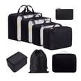 thumbnail image 1 of Travel Storage Bags Set, 8-Pack Packing Organizer Pouches, Waterproof Foldable Luggage Organizers For Clothes Accessories Toiletries(Black), 1 of 7