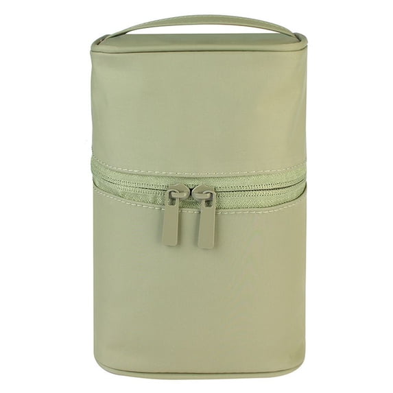 Travel Storage Case Ins Style Multi-Functional Makeup Pouch Handbag Cylinder Cosmetic Bag Toiletry Bag GREEN
