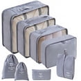 thumbnail image 1 of Travel Storage Set Travel Storage Bag Eight-piece Set Travel Clothes Sorting Storage Bag - grey, 1 of 6