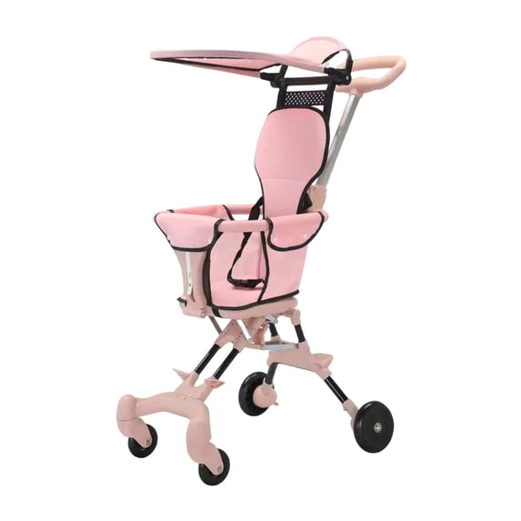 Travel Stroller Baby Pushchair Infant Pram Lightweight Adjustable Handlebar Height for Outdoor Use