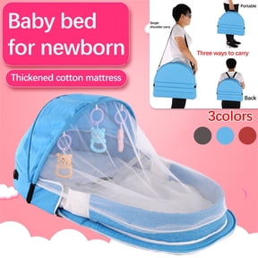 Travel Student Bed, Portable CribforStudent, 35X20 In, Mesh Fabric, Blue Fabric, CanopyforBed, Student Mosquito Net, Student Crib, Portable Safe, Student Nest, Travel, 1 Pc