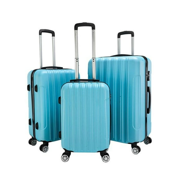 Travel Suitcase 3-in-1 Multifunctional Large Capacity - Rolling Luggage, Storage Organizer, Blue