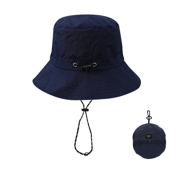 Travel Sun Hat for Woman Men Waterproof Quick Dry Bucket Hats Packable Foldable Rain Sun Hat Lightweight Hiking Hat Summer Fisherman Hat Quick Drying Climbing Sun Hats for women Navy One Size