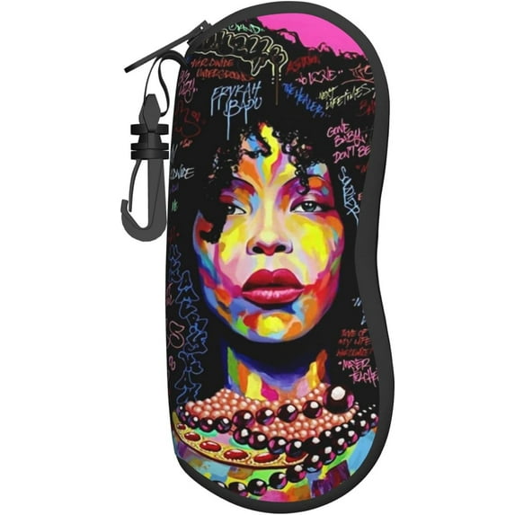 Travel Sunglasses Case with Clip, Portable Glasses Pouch Zipper Eyeglass Bag, Lightweight Soft Holder for Men Women Kids, Versatile Design, 7.5 x 3.5 x Style20
