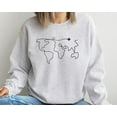 thumbnail image 1 of Travel Sweatshirt, Adventure Sweatshirt, World Map Travel Sweatshirt, Road Trip, Traveler Gift, Wanderlust Sweatshirt, 1 of 2
