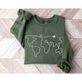 thumbnail image 1 of Travel Sweatshirt, Adventure Sweatshirt, World Map Travel Sweatshirt, Road Trip, Traveler Gift, Wanderlust Sweatshirt, 1 of 2