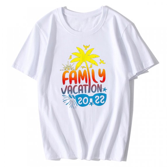 Travel T-shirt family vacation novelty graphics casual short-sleeved tops