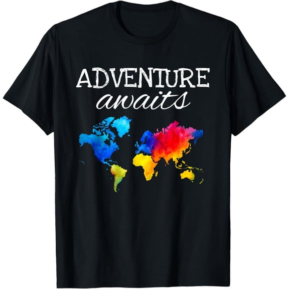 Travel TShirt Wanderlust World Map Adventure Traveler Gift T-Shirt