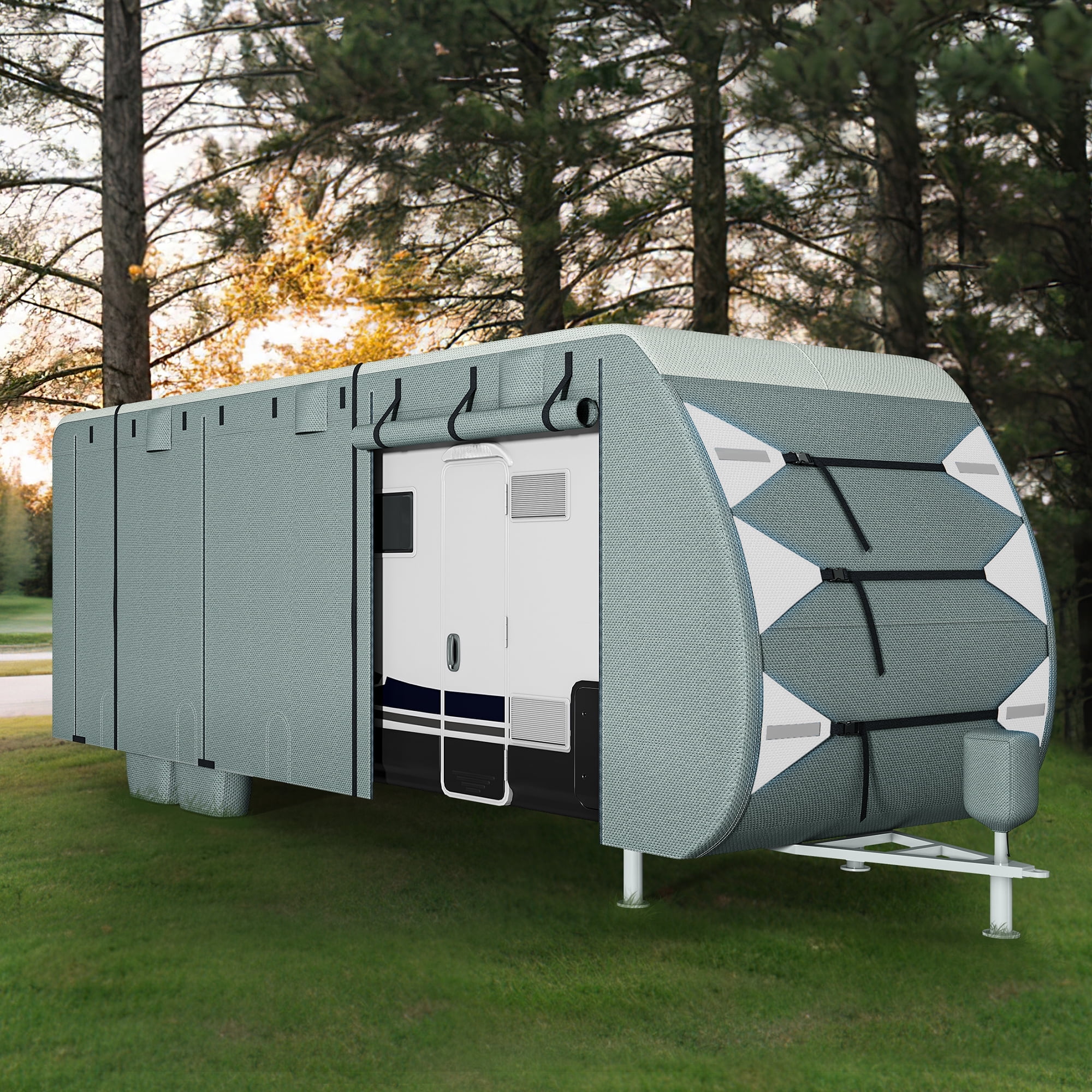 Travel Tailer RV Cover Camper Cover 24-27ft Super Thick Waterproof ...