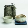 thumbnail image 1 of Travel Teaset Portable Handbag Craft Handmade 1 Pot 1 Cup Tea Maker Filter Ru Kiln Porcelain Painted Longevity Peach Tea Set Kit, 1 of 9