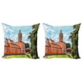 thumbnail image 1 of Travel Throw Pillow Cushion Cover Pack of 2, Famous Historical Landmark European Architecture Theodore in St. Petersburgh, Zippered Double-Side Digital Print, 4 Sizes, Multicolor, by Ambesonne, 1 of 2