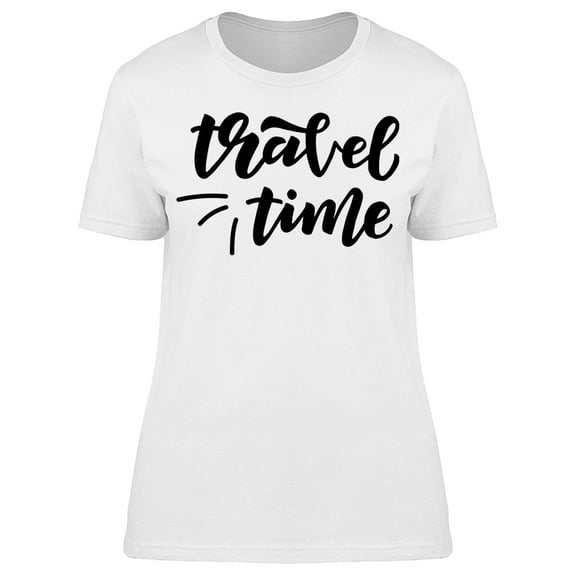 Travel Time Hand Drawn T-Shirt Women -Image by Shutterstock, Female x-Large