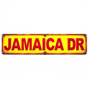 Travel Tin Sign 16x4 Inch Jamaica DR Design - Great for Living Room, Bedroom, Outdoor Vintage Travel Decor
