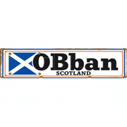 Travel Tin Sign 16x4 Inch Oban Scotland Design - Great for Living Room, Bedroom, Outdoor Vintage Travel Decor
