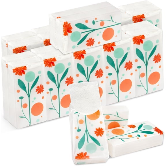 Travel Tissues - Pocket 15PCS Paper Packs Bulk Size 10 Count 3-Ply For Facial, Wedding, Party Favors, Toilet, Party, Wipes, Car, Handbags
