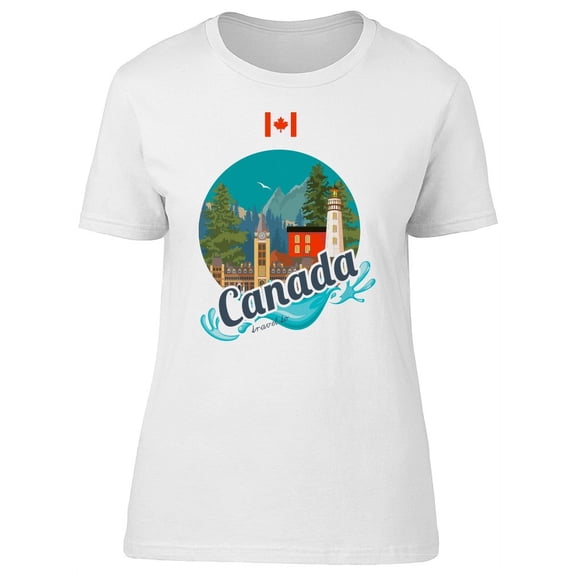 Travel To Canada, Inspiration T-Shirt Women -Image by Shutterstock, Female x-Large