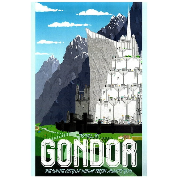 Travel To Gondor - LOTR Poster- The Hobbit (24x36Inches)