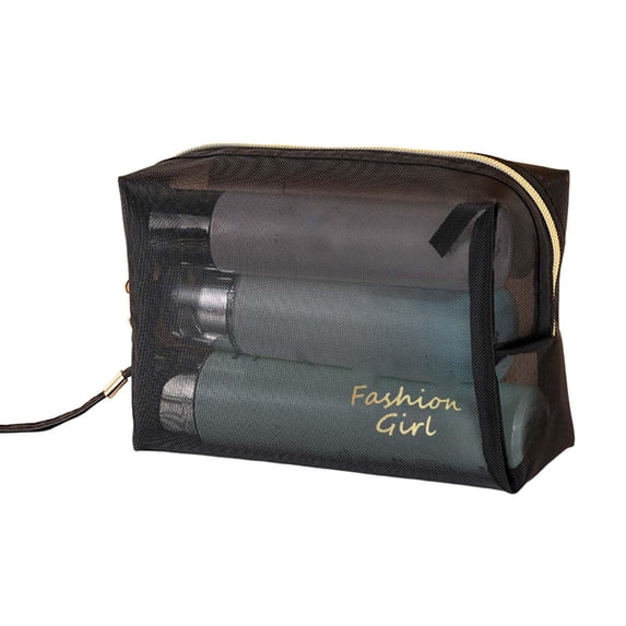 Travel Toiletry Bag Cosmetic Pouch Durable Large Opening Dustproof Portable Waterproof Cosmetic Storage Bag Clear Cosmetic Bag for Gym D