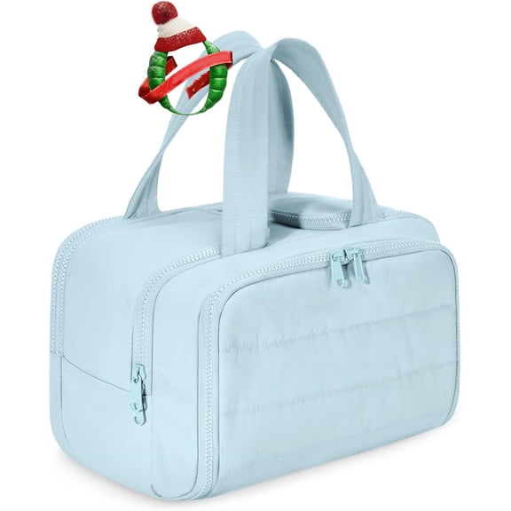 Prichor Wide-open Puffy Travel Toiletry Bag for Traveling