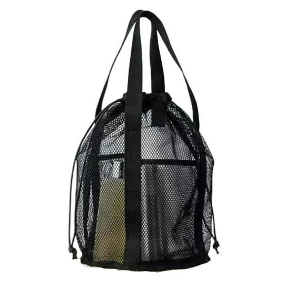 Travel Toiletry Bag,Foldable Drawstring Bath Mesh Shower Caddy with Pockets for Beach Camping Gym Dorm