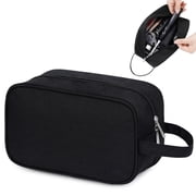 Travel Toiletry Bag Hanging Dopp Kit for Men, Makeup Bags for Women Traveling Shaving Bag for Toiletries Cosmetic Medicine Organizer, Black